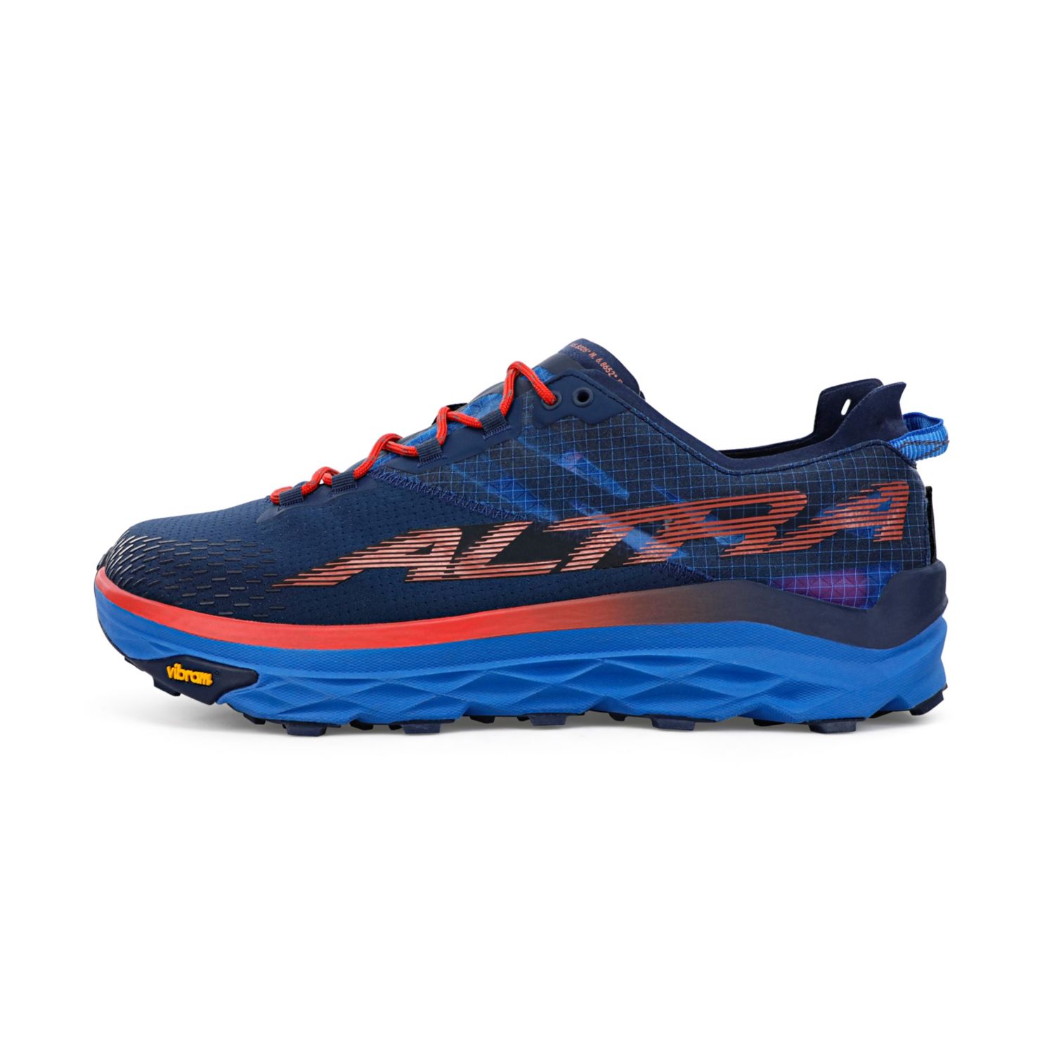 Blue / Red Men's Altra Mont Blanc Trail Running Shoes | Israel-10596239