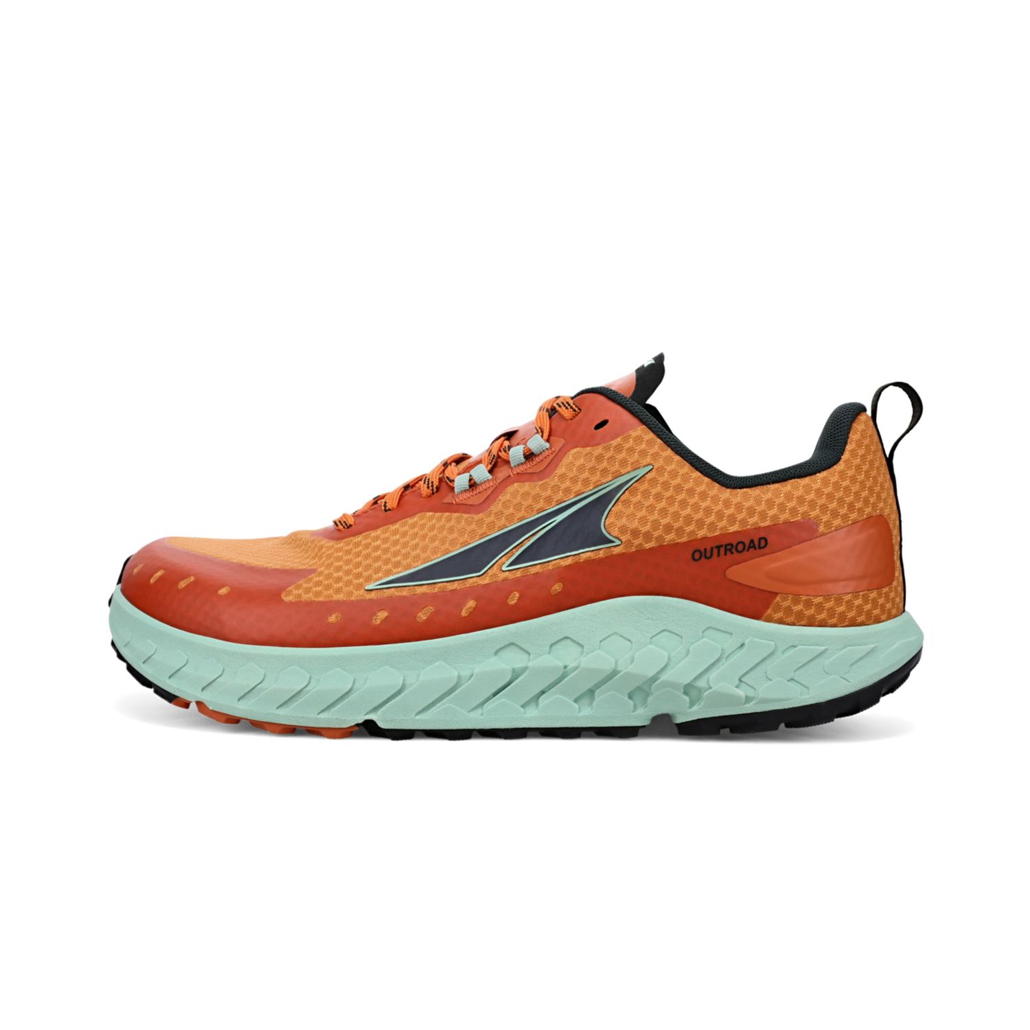 Green / Orange Men's Altra Outroad Trail Running Shoes | Israel-64273059