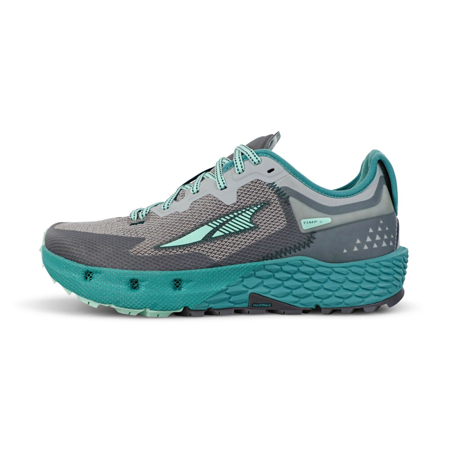 Grey / Turquoise Women's Altra Timp 4 Trail Running Shoes | Israel-41395789