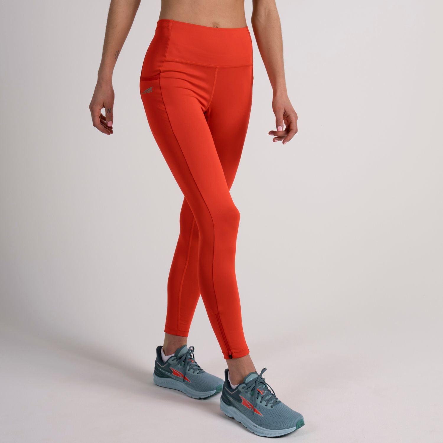 Red Women's Altra Core Crop Running Tights | Israel-40136259