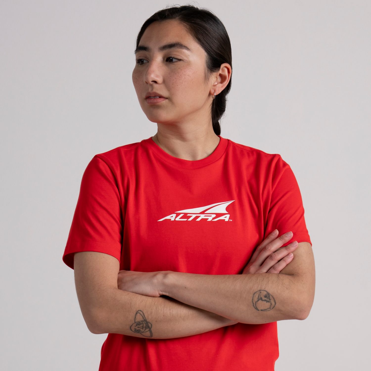 Red Women's Altra Everyday Recycled T Shirts | Israel-98034269